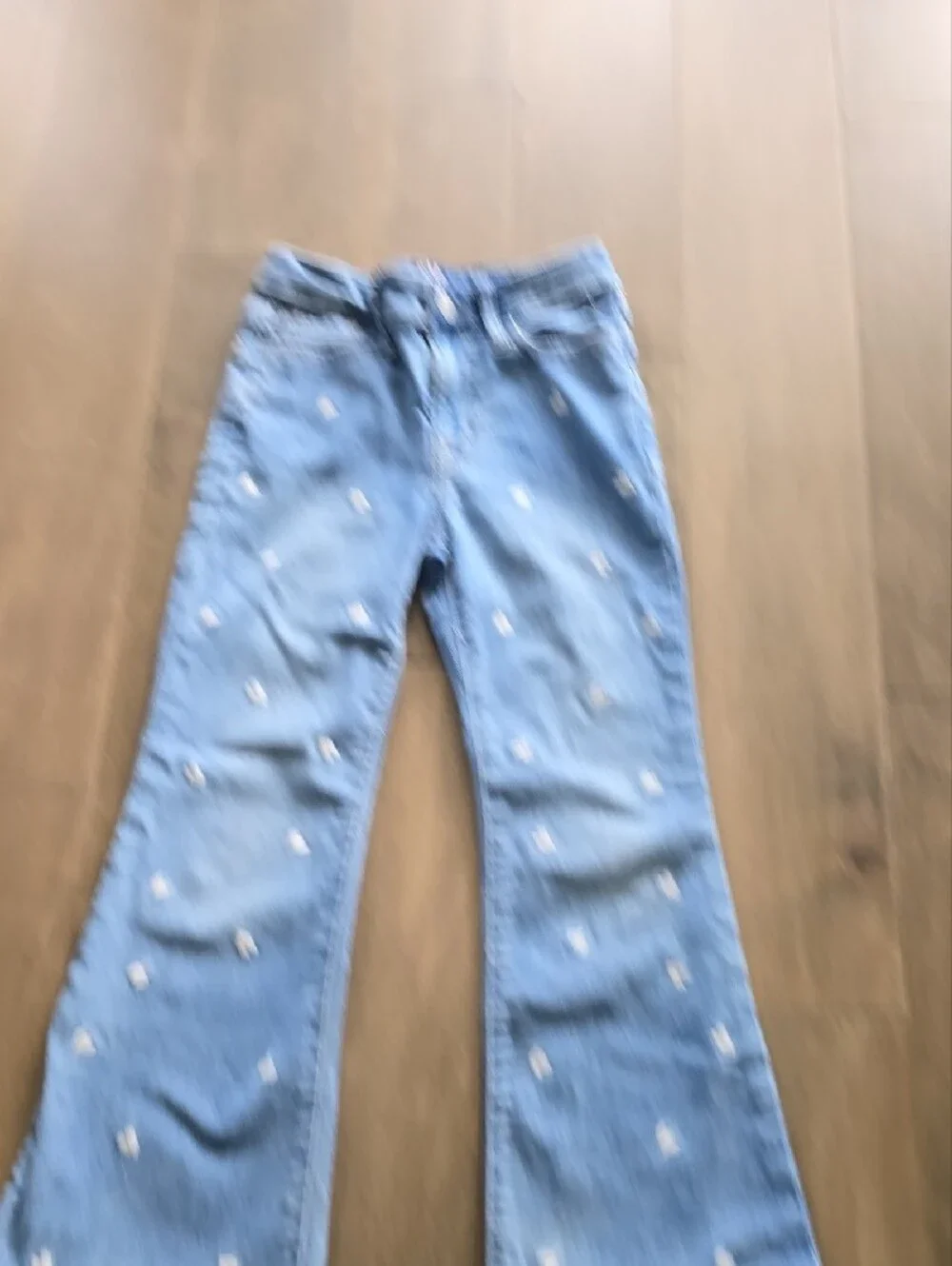 GAP Light Blue Denim Jeans with White Heart Embroidery